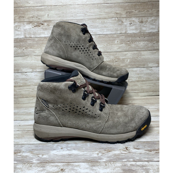 Danner Boots Womens 8 Grey Vibram Sole Danner Dry Mega Grip Hiking Camping - Picture 11 of 14